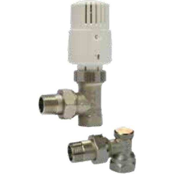ECA 602120787-02 sarok radiátor szelep szett TRV4+GV3 1/2 + termofej (M30x1,5)