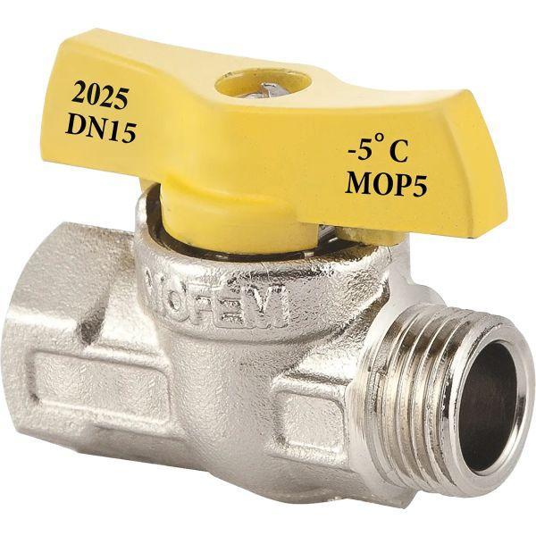 Mofém Flexum 1/2 fix KB golyóscsap gázra nikkelezett 113-0074-40