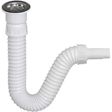 Texo flexibilis mosogatószifon 2med. 5/4- 40mm mosogatógép beköt. leeresztővel +túlf. S00065
